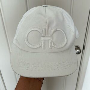 Salvatore Ferragamo Gancini White Logo
